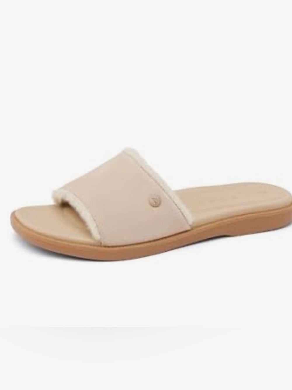 Reef Women's Slide Arrianah Cozy Suede with Faux-Shearling Trim